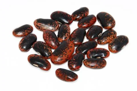 Runner bean seeds, isolated on a white background Stock Photos