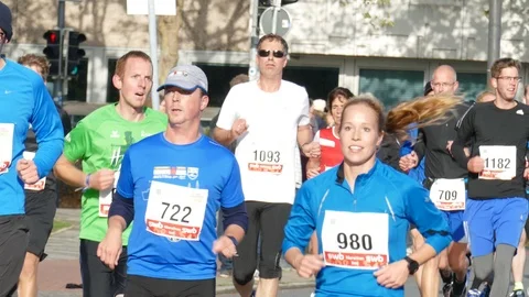Runner at the Bremen-Marathon2019, Bremen, Germany, Europe Stock Footage 119101447
