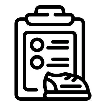 Runner clipboard icon outline vector. Sport race athlete Stock Illustration