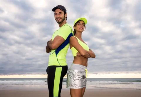 Runner couple Foto stock