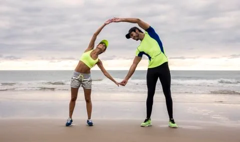 Runner couple Stock Photos