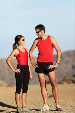 Runner couple Stock Photos