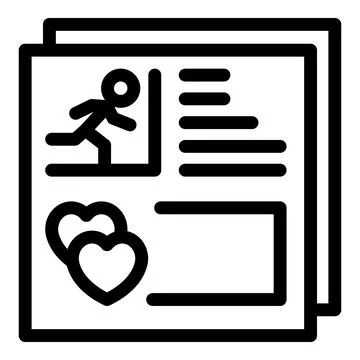 Runner cv icon, outline style Stock Illustration