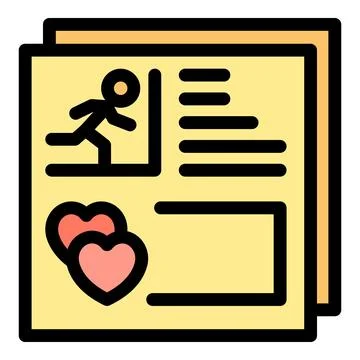 Runner cv icon vector flat Stock Illustration