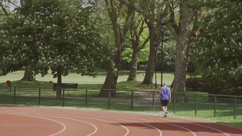 Runner exhausted walking Stock Footage 93202974