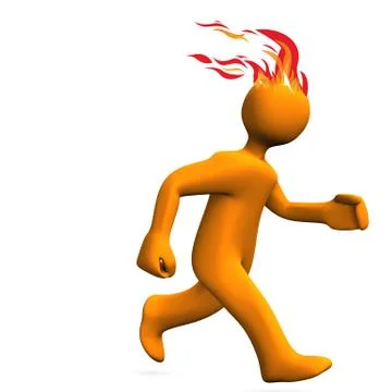 Runner fire hairs Stock Illustration