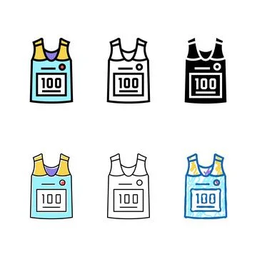 Runner forms t-shirt color icon vector sign Stock Illustration