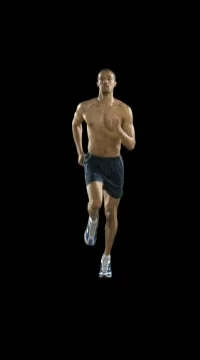 Runner in Front View 2 Stock Footage 79832