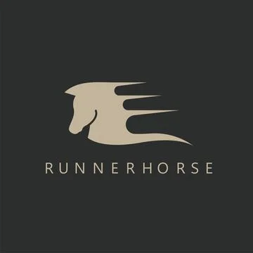 Runner horse icon vector concept design illustration Stock Illustration