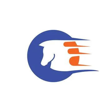 Runner horse icon vector concept design illustration Stock Illustration
