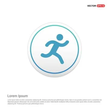 Runner Icon Hexa White Background icon template Stock Illustration