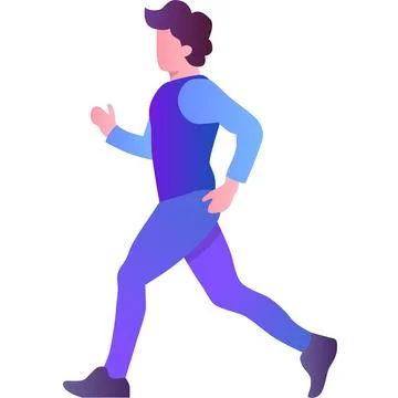 Runner icon sport man exercise vector isolated Illustrazione stock