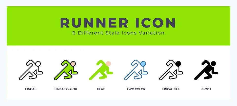 Runner icon vector for web. and mobile app Stock Illustration