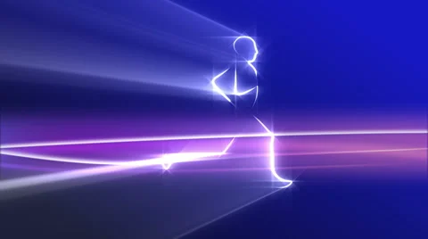 Runner, jogger - abstract. Loop. 스톡 동영상 55925802