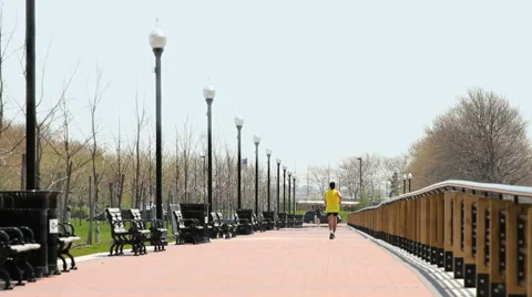 Runner Jogging in the Morning Video stock 41266284