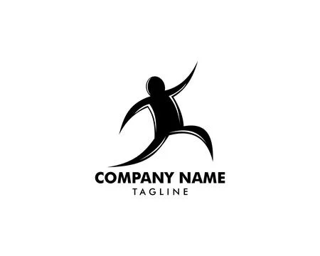 Runner logo design template vector illustration Stock Illustration