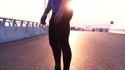 Runner man stretching and resting after running on  road.Handsome Caucasian m Stock Footage 67358129
