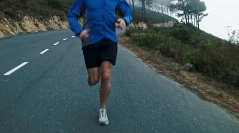 Runner man training Stock Footage 53084531