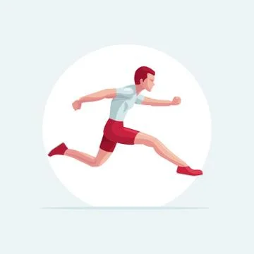 Runner man vector illustration Illustrazione stock