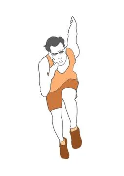 Runner man,athlete Stock Illustration