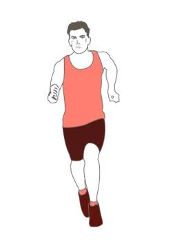 Runner man,athlete Ilustração Stock