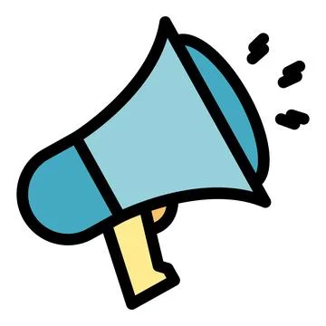 Runner megaphone icon vector flat Stock Illustration