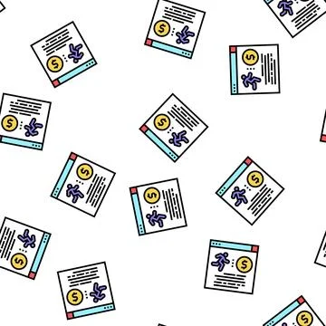 Runner money award vector seamless pattern Stock Illustration