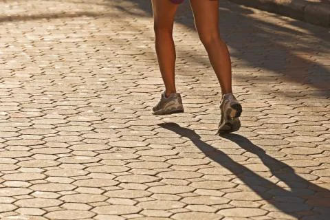 Runner in morning light Stock Photos
