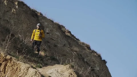 Runner in the mountains Stock Footage 105404085