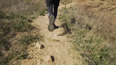 Runner in the mountains Stock Footage 105404282