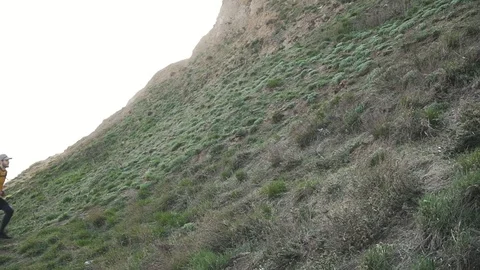 Runner in the mountains Stock Footage 105404296