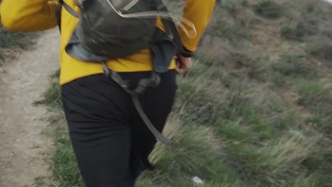 Runner in the mountains Stock Footage 105404361