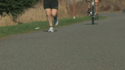 Runner In Park Stock Footage 646037