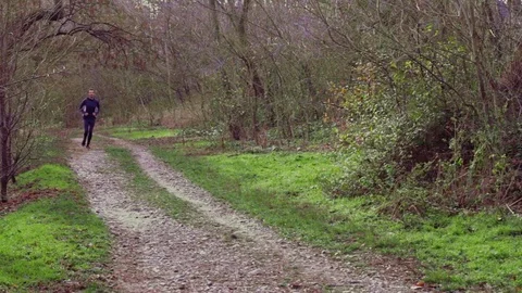 Runner in the park Stock Footage 84992677