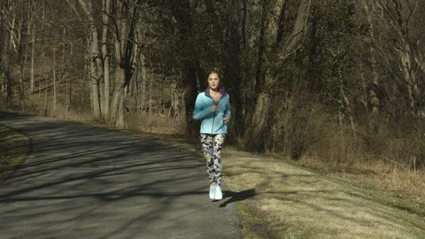 Runner in the Park Slo-Mo 4K 스톡 동영상 88604157