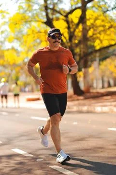 Runner in Parque dos Poderes, Campo Grande, Brazil Stock Photos