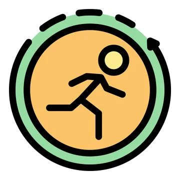 Runner phone app icon vector flat Stock Illustration
