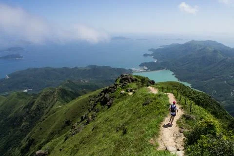 A Runner Practice on Her Track Stock Photos