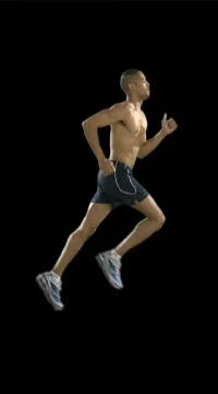 Runner in Profile 2 Stock Footage 79830