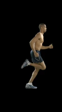 Runner in Profile 3 Stock Footage 79829