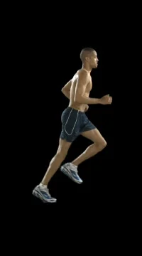 Runner in Profile Stock Footage 79828