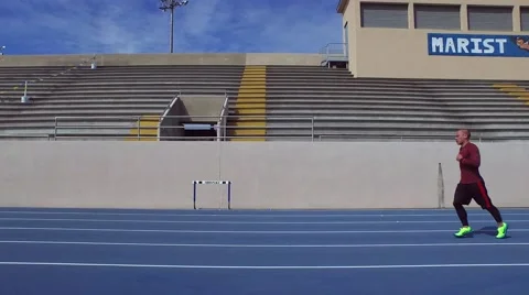 Runner Profile Stock Footage 61169343