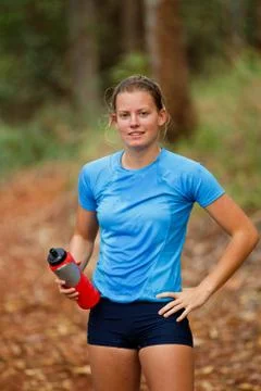 Runner resting after workout Foto stock