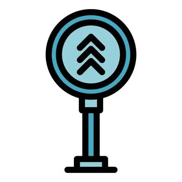 Runner road sign icon vector flat Stock Illustration