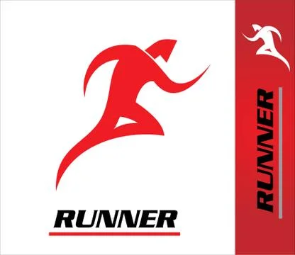 Runner. runner logo. marathon. athletic. athletic man Stock Illustration