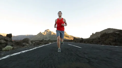 Runner - running athlete man Stock Footage 37661539