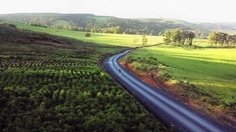 Runner running in beautiful countryside Stock Footage 73421799