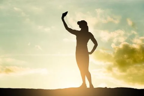 Runner selfie Stock Photos