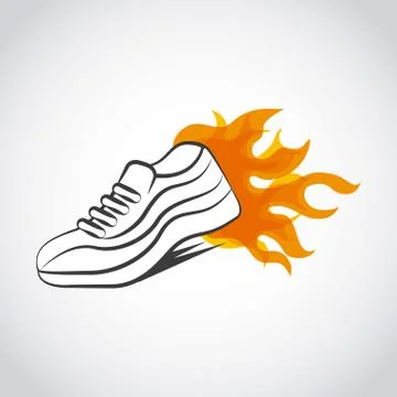 Runner shoes design Stock Illustration