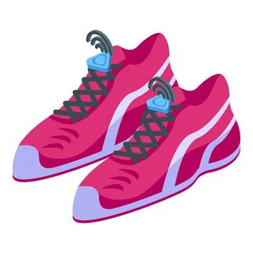 Runner shoes icon isometric vector. Health app Stock Illustration